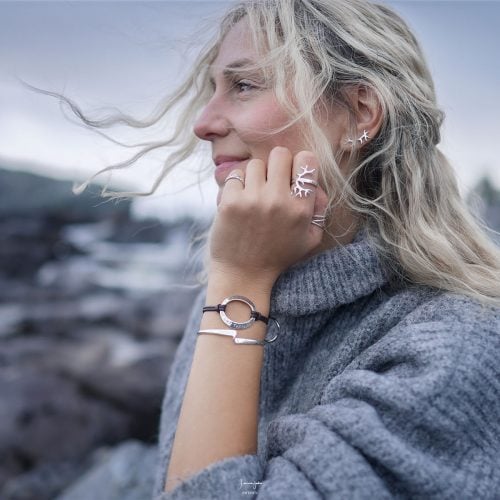 Alternative view of Bison - Bracelet (Ring/Leather)